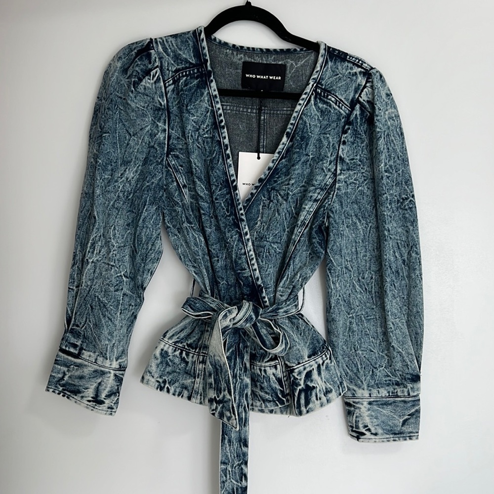 WHO WHAT WEAR JEAN JACKET